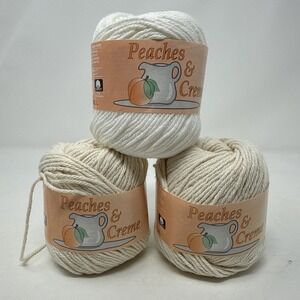 Peaches & Creme Yarn 1lb One Pound Cone 100% Cotton 4 Ply Color 4 Ecru New